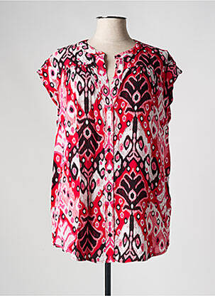 Chemisier manches courtes manches courtes rouge YESTA femme