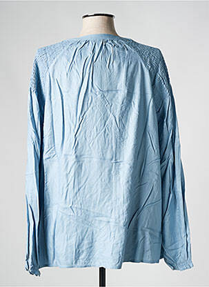 Chemisier coupe cintrée manches longues bleu CISO femme