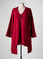 Gilet manches longues rouge FRANCK ANNA pour femme seconde vue