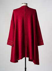 Gilet manches longues rouge FRANCK ANNA pour femme seconde vue