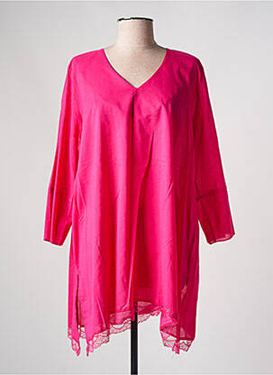 Tunique manches longues rose FRANCK ANNA pour femme