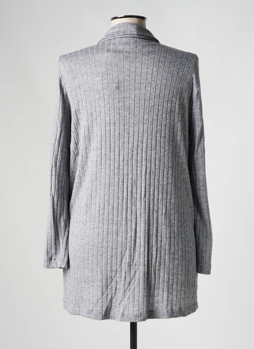 Gilet manches longues col châle gris AN II VITO femme