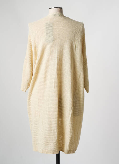 Gilet manches longues beige YESTA pour femme