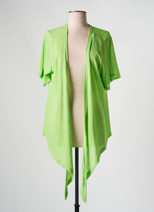 Gilet manches courtes vert ZHENZI pour femme