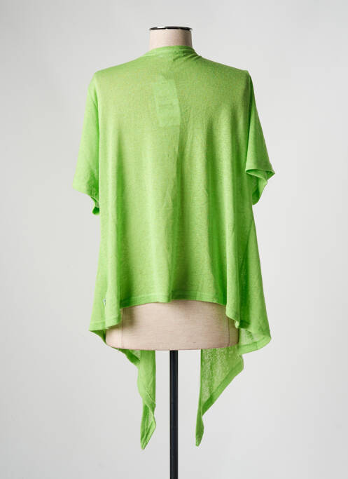 Gilet manches courtes vert ZHENZI pour femme