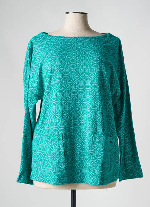 Pull tunique bleu AGATHE & LOUISE pour femme