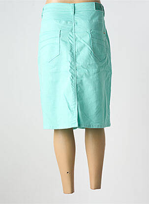 Jupe mi-longue coupe droite bleu GRIFFON femme