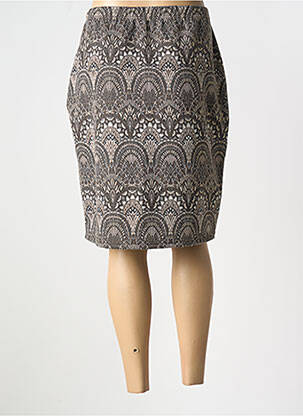 Jupe mi-longue coupe droite gris ZHENZI femme