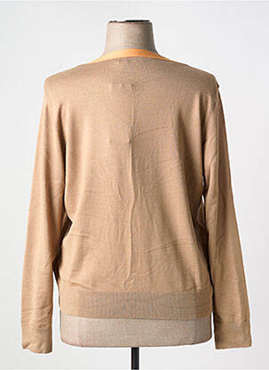 Gilet manches longues resserrée sur le bas beige YESTA femme