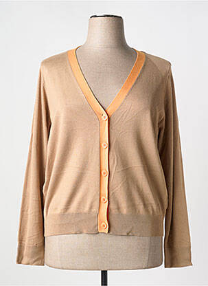 Gilet manches longues beige YESTA pour femme