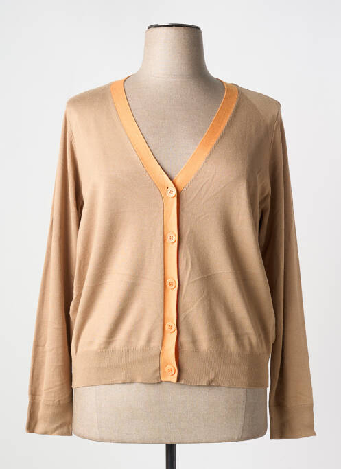 Gilet manches longues beige YESTA pour femme