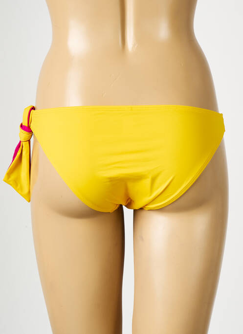 Bas de maillot de bain effet matière satinée culotte jaune AUBADE femme
