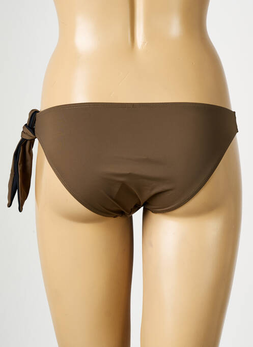 Bas de maillot de bain fermeture liens à nouer culotte marron AUBADE femme