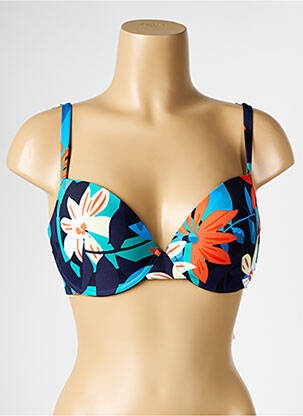Haut de maillot de bain stretch haut soutien-gorge moulé bleu SIMONE PERELE femme