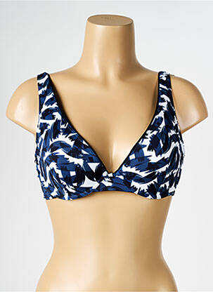Haut de maillot de bain stretch haut soutien-gorge moulé bleu SIMONE PERELE femme