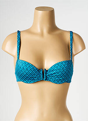 Haut de maillot de bain stretch haut soutien-gorge moulé bleu SIMONE PERELE femme