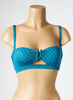 Haut de maillot de bain stretch haut bandeau bleu SIMONE PERELE femme