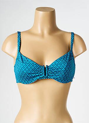 Haut de maillot de bain stretch haut soutien-gorge emboitant bleu SIMONE PERELE femme