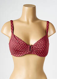 Haut de maillot de bain stretch haut soutien-gorge emboitant rouge SIMONE PERELE femme