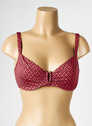 Haut de maillot de bain stretch haut soutien-gorge emboitant rouge SIMONE PERELE femme