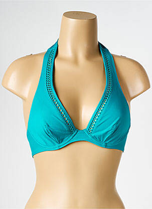 Haut de maillot de bain stretch haut triangles vert SIMONE PERELE femme