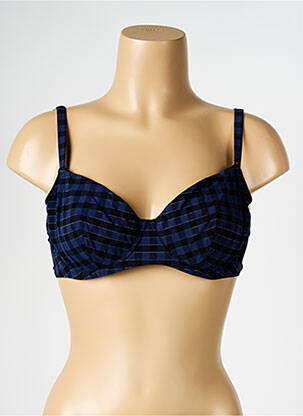 Haut de maillot de bain stretch haut soutien-gorge emboitant bleu SIMONE PERELE femme