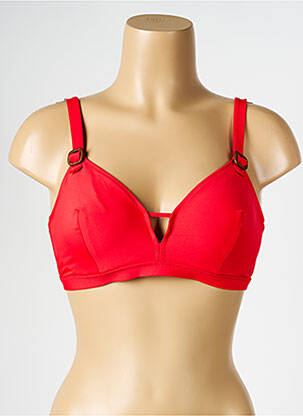 Haut de maillot de bain stretch haut soutien-gorge emboitant rouge SIMONE PERELE femme