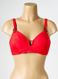 Haut de maillot de bain stretch haut soutien-gorge emboitant rouge SIMONE PERELE femme