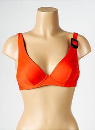 Haut de maillot de bain stretch haut soutien-gorge emboitant orange SIMONE PERELE femme