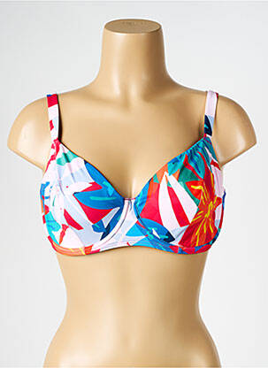 Haut de maillot de bain stretch haut soutien-gorge emboitant rouge SIMONE PERELE femme