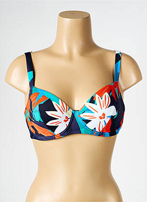 Haut de maillot de bain stretch haut soutien-gorge emboitant bleu SIMONE PERELE femme