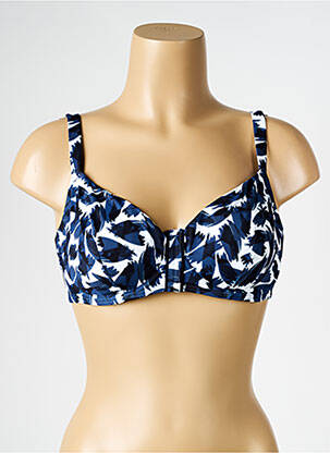 Haut de maillot de bain stretch haut soutien-gorge emboitant bleu SIMONE PERELE femme
