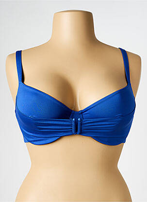 Haut de maillot de bain stretch haut soutien-gorge emboitant bleu SIMONE PERELE femme