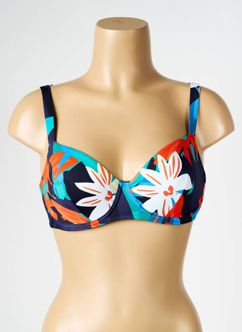 Haut de maillot de bain stretch haut soutien-gorge emboitant bleu SIMONE PERELE femme