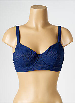 Haut de maillot de bain stretch haut soutien-gorge emboitant bleu SIMONE PERELE femme