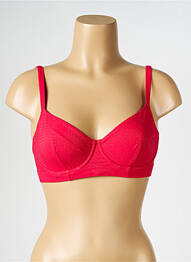 Haut de maillot de bain stretch haut soutien-gorge emboitant rouge SIMONE PERELE femme