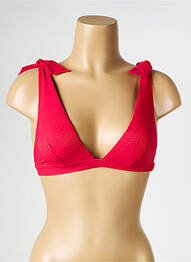 Haut de maillot de bain stretch haut triangles rouge SIMONE PERELE femme
