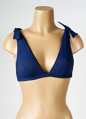 Haut de maillot de bain stretch haut triangles bleu SIMONE PERELE femme