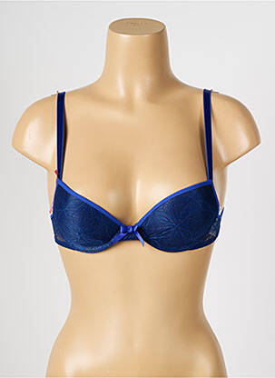 Soutien-gorge effet matière satinée haut soutien-gorge push-up bleu PASSIONATA femme