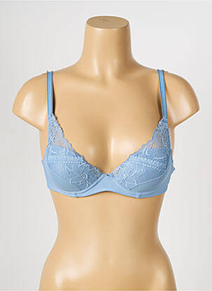 Soutien-gorge effet matière satinée haut soutien-gorge avec mousse de rembourrage amovible bleu CHANTELLE femme