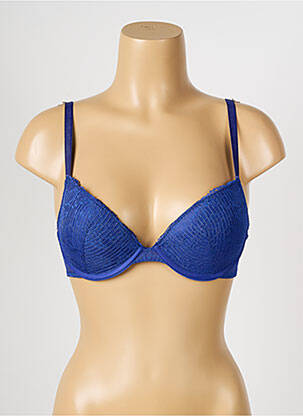 Soutien-gorge effet matière satinée haut soutien-gorge push-up bleu PASSIONATA femme