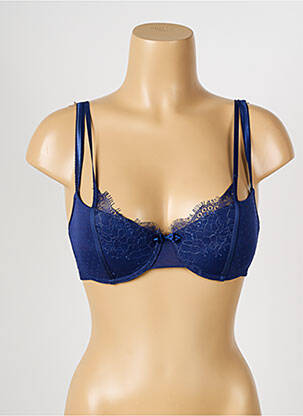 Soutien-gorge effet matière satinée haut soutien-gorge avec mousse de rembourrage amovible bleu PASSIONATA femme