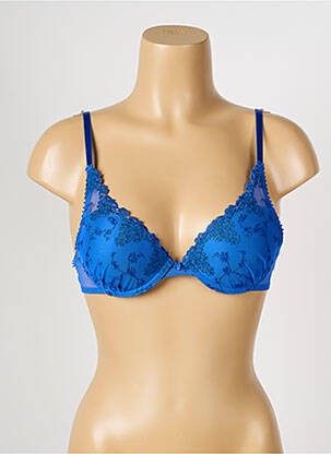 Soutien-gorge effet matière satinée haut soutien-gorge push-up bleu PASSIONATA femme