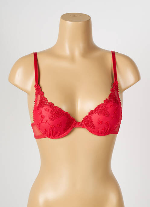 Soutien-gorge effet matière satinée haut soutien-gorge push-up rouge PASSIONATA femme