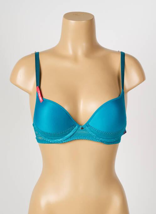 Soutien-gorge effet matière satinée haut soutien-gorge push-up bleu PASSIONATA femme