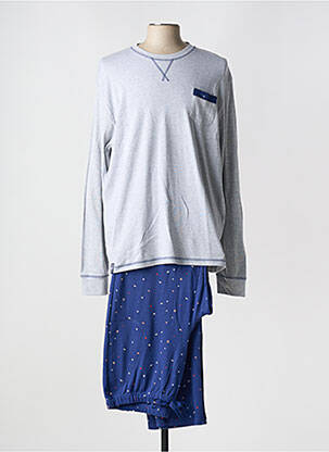 Pyjama col rond gris BARANDI homme