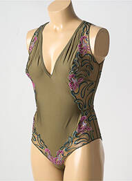 Body lingerie broderie vert LOUISA BRACQ femme
