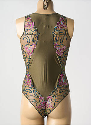 Body lingerie broderie vert LOUISA BRACQ femme