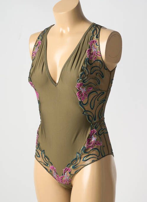 Body lingerie vert LOUISA BRACQ pour femme