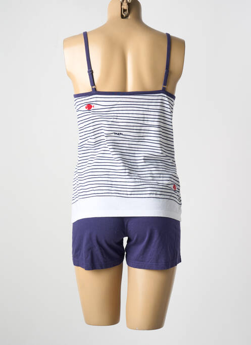 Pyjashort bleu ROSE POMME pour femme